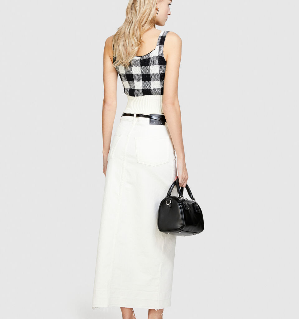 Vichy print top - women's tops - Multi-color | Sisley image number 3